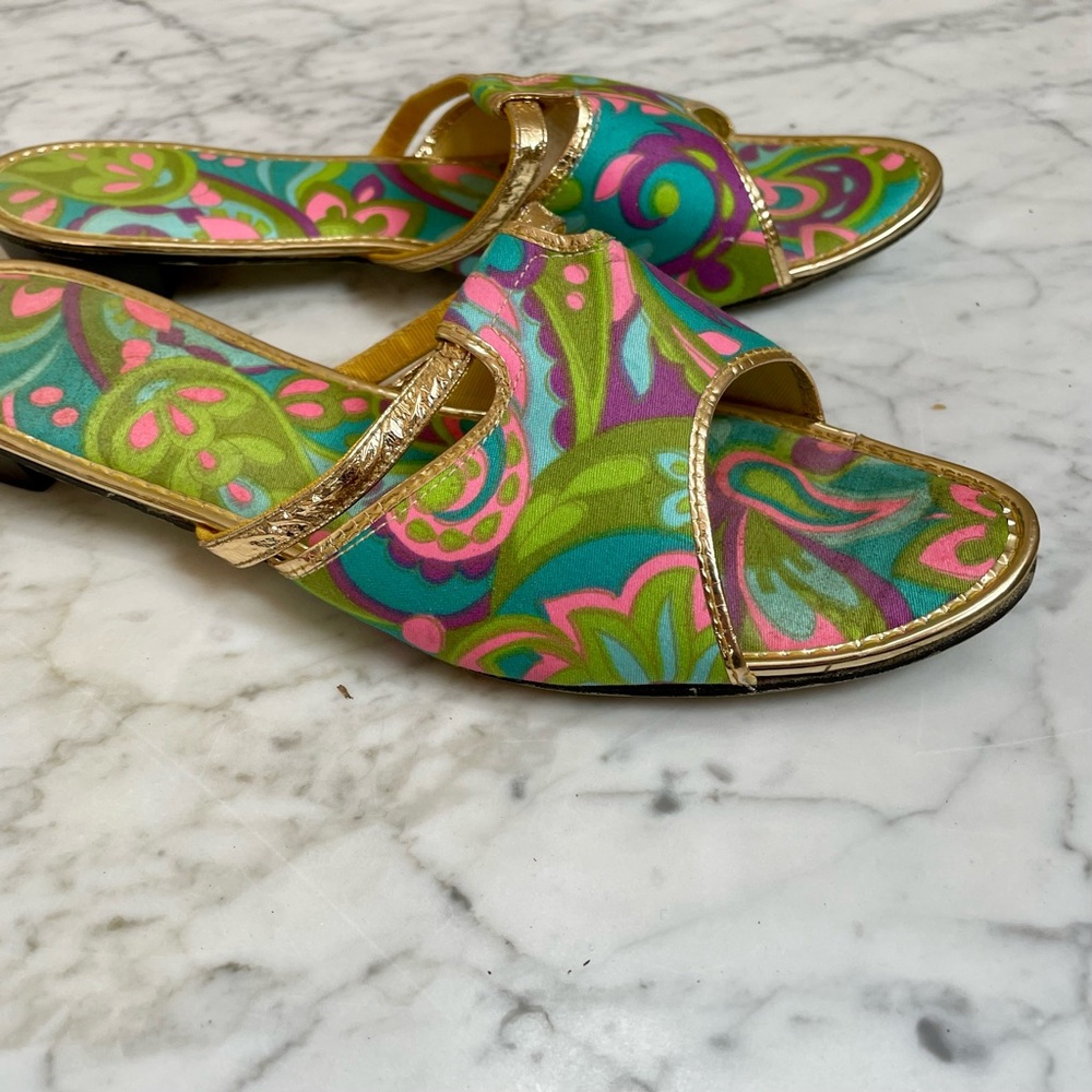 SOLD :: Vintage 60s Sandal Slides - Picture 7 of 10